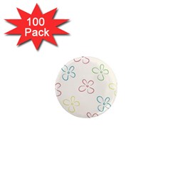 Flower Background Nature Floral 1  Mini Magnets (100 pack) 