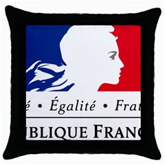 Symbol Of The French Government Throw Pillow Case (black) by abbeyz71