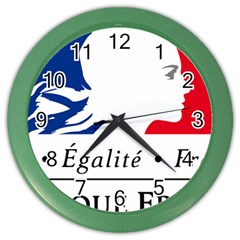 Symbol Of The French Government Color Wall Clocks by abbeyz71