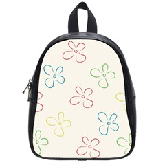 Flower Background Nature Floral School Bags (Small) 