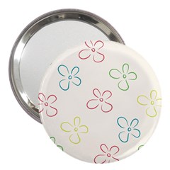 Flower Background Nature Floral 3  Handbag Mirrors