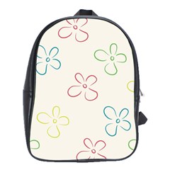 Flower Background Nature Floral School Bags (XL) 