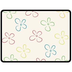 Flower Background Nature Floral Double Sided Fleece Blanket (Large) 