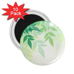 Spring Leaves Nature Light 2 25  Magnets (10 Pack)  by Simbadda