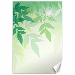 Spring Leaves Nature Light Canvas 12  X 18  