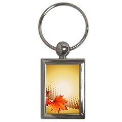 Background Leaves Dry Leaf Nature Key Chains (rectangle)  by Simbadda