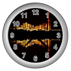 Waste Incineration Incinerator Wall Clocks (silver)  by Simbadda