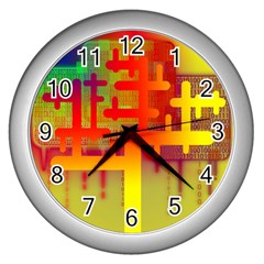 Binary Binary Code Binary System Wall Clocks (silver) 