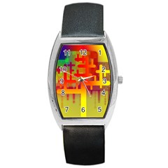 Binary Binary Code Binary System Barrel Style Metal Watch by Simbadda