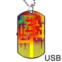 Binary Binary Code Binary System Dog Tag Usb Flash (two Sides)