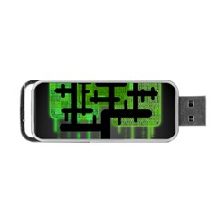 Binary Binary Code Binary System Portable Usb Flash (one Side) by Simbadda