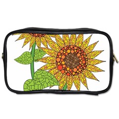 Sunflowers Flower Bloom Nature Toiletries Bags by Simbadda