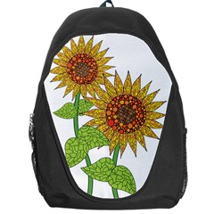 Sunflowers Flower Bloom Nature Backpack Bag by Simbadda