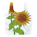 Sunflowers Flower Bloom Nature Full Print Recycle Bags (L)  Front