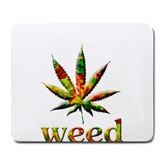 Marijuana Leaf Bright Graphic Large Mousepads