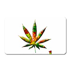 Marijuana Leaf Bright Graphic Magnet (rectangular) by Simbadda