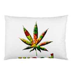 Marijuana Leaf Bright Graphic Pillow Case by Simbadda