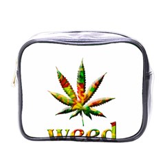 Marijuana Leaf Bright Graphic Mini Toiletries Bags by Simbadda