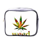 Marijuana Leaf Bright Graphic Mini Toiletries Bags Front