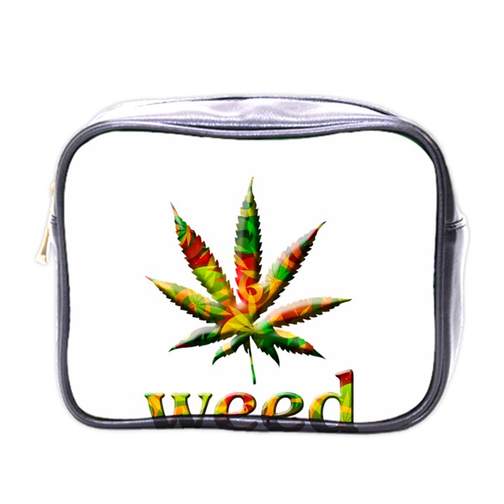 Marijuana Leaf Bright Graphic Mini Toiletries Bags