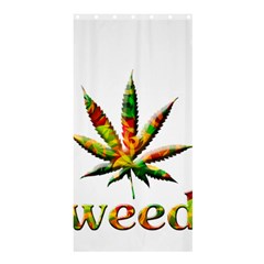 Marijuana Leaf Bright Graphic Shower Curtain 36  X 72  (stall)  by Simbadda