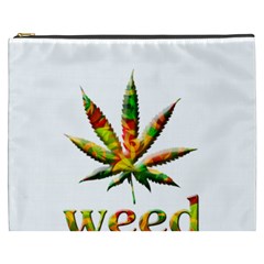 Marijuana Leaf Bright Graphic Cosmetic Bag (xxxl)  by Simbadda