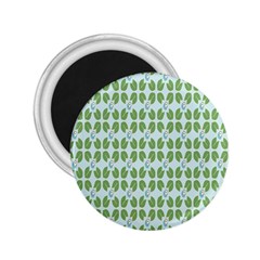 Leaf Flower Floral Green 2 25  Magnets