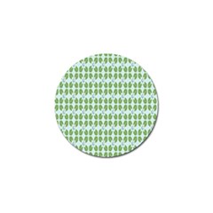 Leaf Flower Floral Green Golf Ball Marker by Alisyart