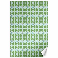 Leaf Flower Floral Green Canvas 24  X 36 