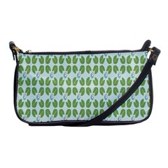 Leaf Flower Floral Green Shoulder Clutch Bags