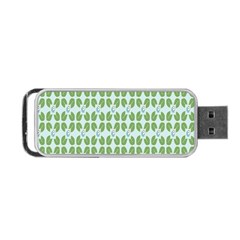 Leaf Flower Floral Green Portable Usb Flash (two Sides)