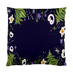 Spring Wind Flower Floral Leaf Star Purple Green Frame Standard Cushion Case (two Sides)