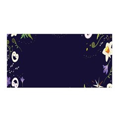 Spring Wind Flower Floral Leaf Star Purple Green Frame Satin Wrap