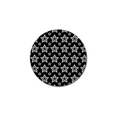Star Black White Line Space Golf Ball Marker by Alisyart