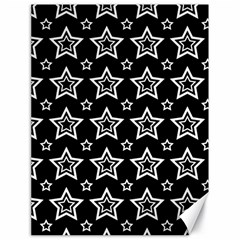 Star Black White Line Space Canvas 18  X 24   by Alisyart