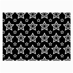 Star Black White Line Space Large Glasses Cloth (2-side) by Alisyart