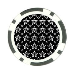 Star Black White Line Space Poker Chip Card Guard