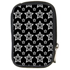 Star Black White Line Space Compact Camera Cases