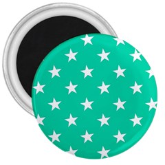 Star Pattern Paper Green 3  Magnets by Alisyart