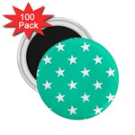 Star Pattern Paper Green 2.25  Magnets (100 pack)  Front