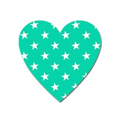 Star Pattern Paper Green Heart Magnet by Alisyart