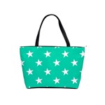 Star Pattern Paper Green Shoulder Handbags Front