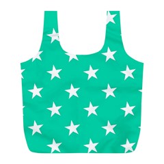 Star Pattern Paper Green Full Print Recycle Bags (l) 