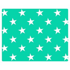 Star Pattern Paper Green Double Sided Flano Blanket (medium)  by Alisyart