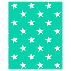 Star Pattern Paper Green Drawstring Bag (small) by Alisyart