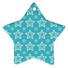 Star Blue White Line Space Sky Star Ornament (two Sides) by Alisyart