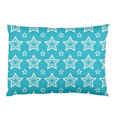 Star Blue White Line Space Sky Pillow Case by Alisyart