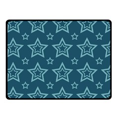 Star Blue White Line Space Fleece Blanket (small)