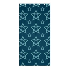 Star Blue White Line Space Shower Curtain 36  X 72  (stall)  by Alisyart