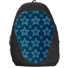 Star Blue White Line Space Backpack Bag